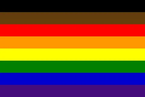 The first version of the rainbow LGBT flag from 2017 Stock Illustration