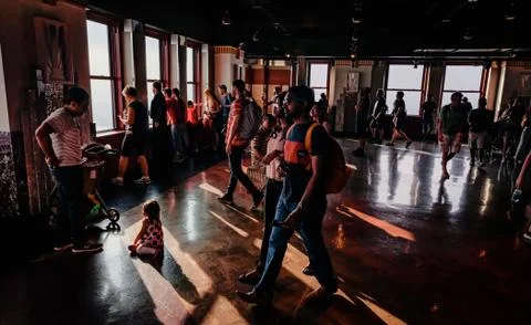First viewing level of the Empire State Building Stock Photos