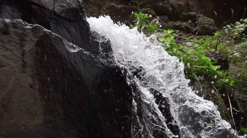 First waterfall of the Barranco de los Cernícalos, Gran Canaria, Canary Islands Video stock 130914985