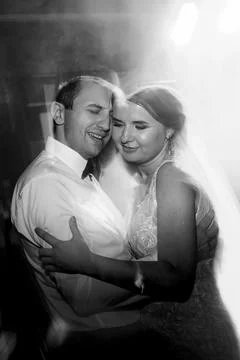 The first wedding dance of the bride and groom Stock Photos