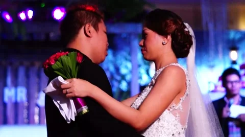 First Wedding Dance Stock Footage 44523901