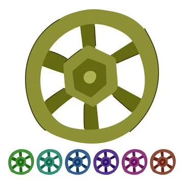 First wheel ancient vector cartoon graphic Stock Illustration