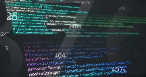 First white digit appearing layered code and numbers multiplying shifting Stock Footage 329702119