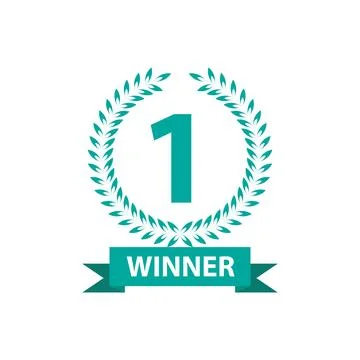First winner wheat badge Stock Illustration