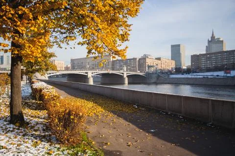 First winter snow Stock Photos