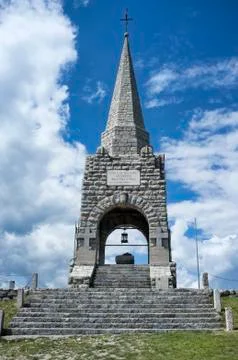 First World War memorial of Mount Cimone Stock Photos