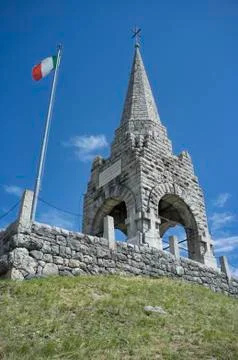 First World War memorial of Mount Cimone Stock Photos
