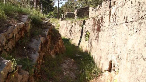 First World War trenches walk POV Stock Footage 47324166