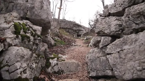 First World War trenches walk POV Stock Footage 47324227