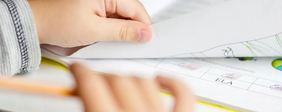 First year in elementary school Foto stock