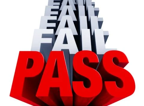 First you fail, finally you pass Stock Illustration