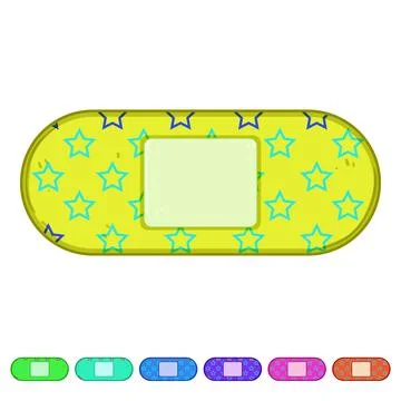 Firstaid kid plaster cartoon vector graphic Ilustración de archivo