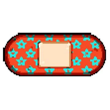 Firstaid kid plaster pixel art vector illustration Stock Illustration