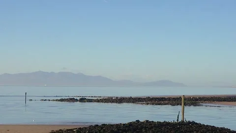 Firth of Clyde and Isle of Arran, Ayrshire, Scotland, UK Stock Footage 260558043
