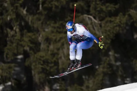 FIS Alpine Ski World Cup, Crans Montana, Switzerland - 21 Feb 2025 Stock Photos