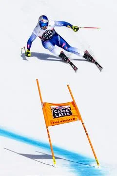 FIS Alpine Ski World Cup, Crans Montana, Switzerland - 21 Feb 2025 Stock Photos