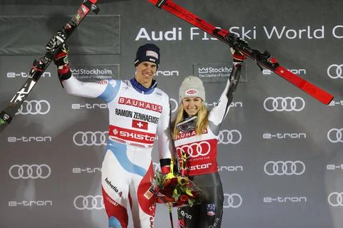 FIS Alpine Skiing World Cup - Men's Parallel Slalom City Event, Stockholm, Swede Fotos Stock