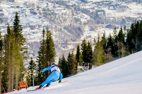 FIS Alpine Skiing World Cup in Kvitfjell, Norway - 03 Mar 2022 스톡 사진