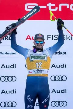 FIS Alpine Skiing World Cup in Val Gardena, Italy - 16 Dec 2023 Stock Photos