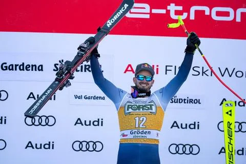 FIS Alpine Skiing World Cup in Val Gardena, Italy - 16 Dec 2023 Stock Photos