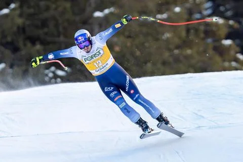FIS Alpine Skiing World Cup in Val Gardena, Italy - 16 Dec 2023 Stock Photos