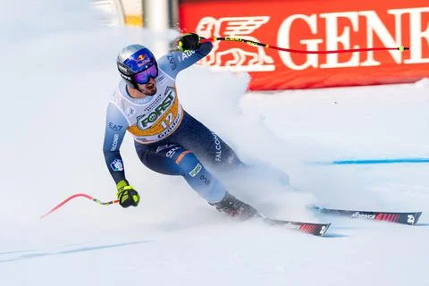 FIS Alpine Skiing World Cup in Val Gardena, Italy - 16 Dec 2023 Stock Photos