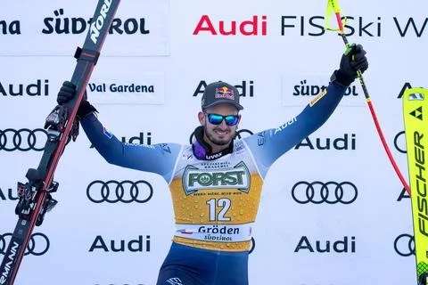 FIS Alpine Skiing World Cup in Val Gardena, Italy - 16 Dec 2023 스톡 사진