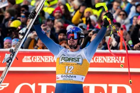 FIS Alpine Skiing World Cup in Val Gardena, Italy - 16 Dec 2023 Stock Photos