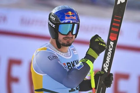 FIS Alpine Skiing World Cup in Wengen, Switzerland - 12 Jan 2024 Stock Photos
