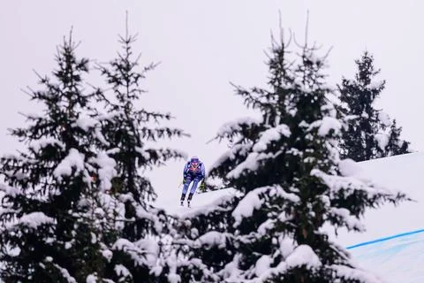 FIS Alpine Skiing World Cup in Kitzbuehel, Austria - 17 Jan 2024 Stock Photos
