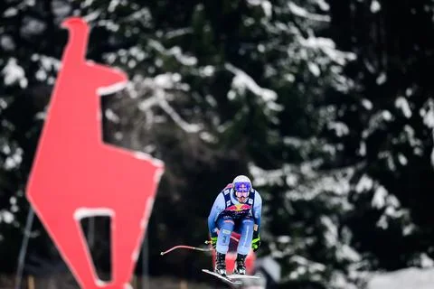 FIS Alpine Skiing World Cup in Kitzbuehel, Austria - 17 Jan 2024 Stock Photos