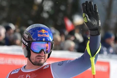 FIS Alpine Skiing World Cup in Kitzbuehel, Austria - 19 Jan 2024 Stock Photos