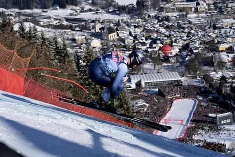 FIS Alpine Skiing World Cup in Kitzbuehel, Austria - 20 Jan 2024 Stock Photos