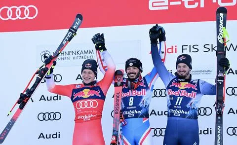 FIS Alpine Skiing World Cup in Kitzbuehel, Austria - 20 Jan 2024 Stock Photos