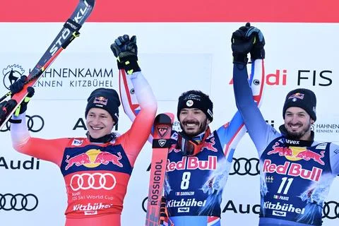 FIS Alpine Skiing World Cup in Kitzbuehel, Austria - 20 Jan 2024 Stock Photos