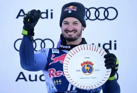 FIS Alpine Skiing World Cup in Kitzbuehel, Austria - 20 Jan 2024 Stock Photos
