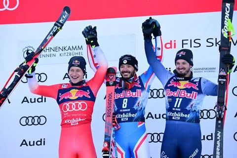 FIS Alpine Skiing World Cup in Kitzbuehel, Austria - 20 Jan 2024 Stock Photos