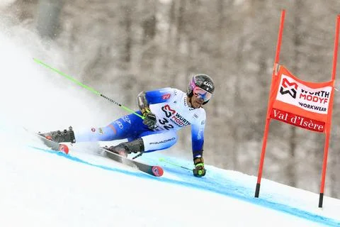 FIS Alpine Skiing World Cup in Val d'Isere, Paris, France - 14 Dec 2024 Foto stock