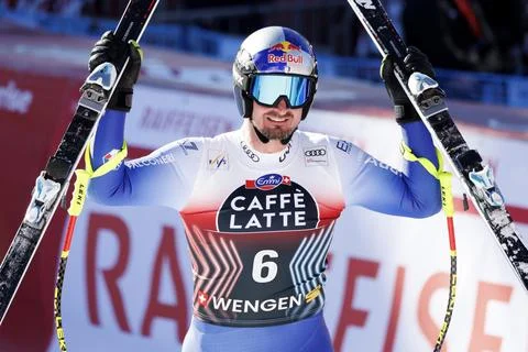 FIS Alpine Skiing World Cup in Wengen, Switzerland - 18 Jan 2025 Stock Photos