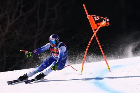 FIS Alpine Skiing World Cup in Kitzbuehel, Austria - 22 Jan 2025 Stock Photos