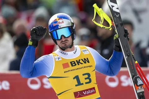 FIS Alpine Skiing World Cup in Crans Montana, Switzerland - 23 Feb 2025 Foto stock