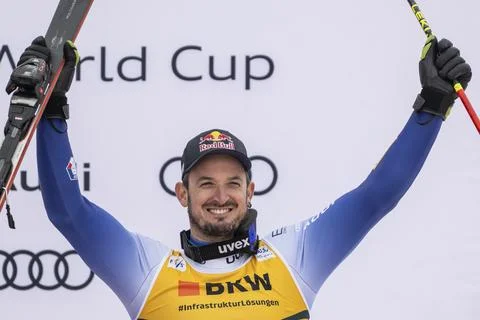 FIS Alpine Skiing World Cup in Crans Montana, Switzerland - 23 Feb 2025 Foto stock