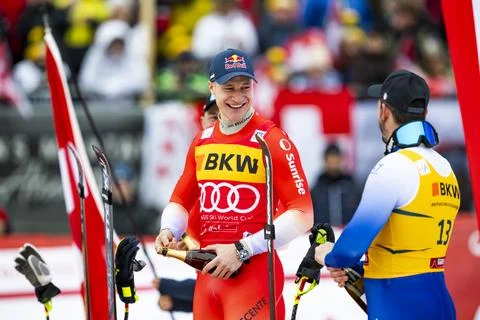 FIS Alpine Skiing World Cup in Crans Montana, Switzerland - 23 Feb 2025 Foto stock