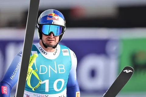 FIS Alpine Skiing World Cup in Kvitfjell, Norway - 07 Mar 2025 Foto stock