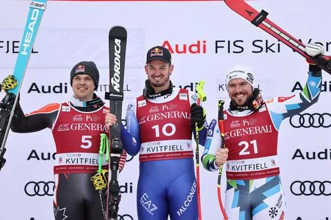 FIS Alpine Skiing World Cup in Kvitfjell, Norway - 09 Mar 2025 Foto stock