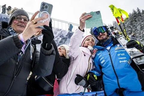 FIS Alpine Skiing World Cup in Crans Montana, Switzerland - 30 Jan 2026 Foto stock