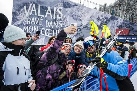 FIS Alpine Skiing World Cup in Crans Montana, Switzerland - 30 Jan 2026 Stock Photos