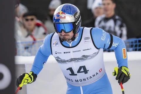 FIS Alpine Skiing World Cup in Crans-Montana, Crans Montana, Switzerland - 31 Ja Stock Photos