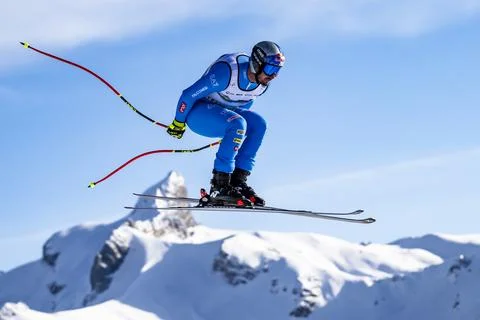 FIS Alpine Skiing World Cup in Crans-Montana, Crans Montana, Switzerland - 31 Ja Stock Photos