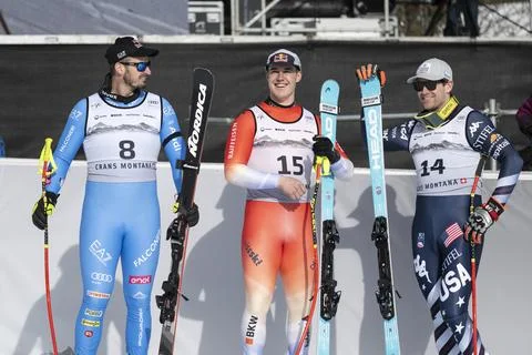 FIS Alpine Skiing World Cup in Crans Montana, Switzerland - 01 Feb 2026 Foto stock